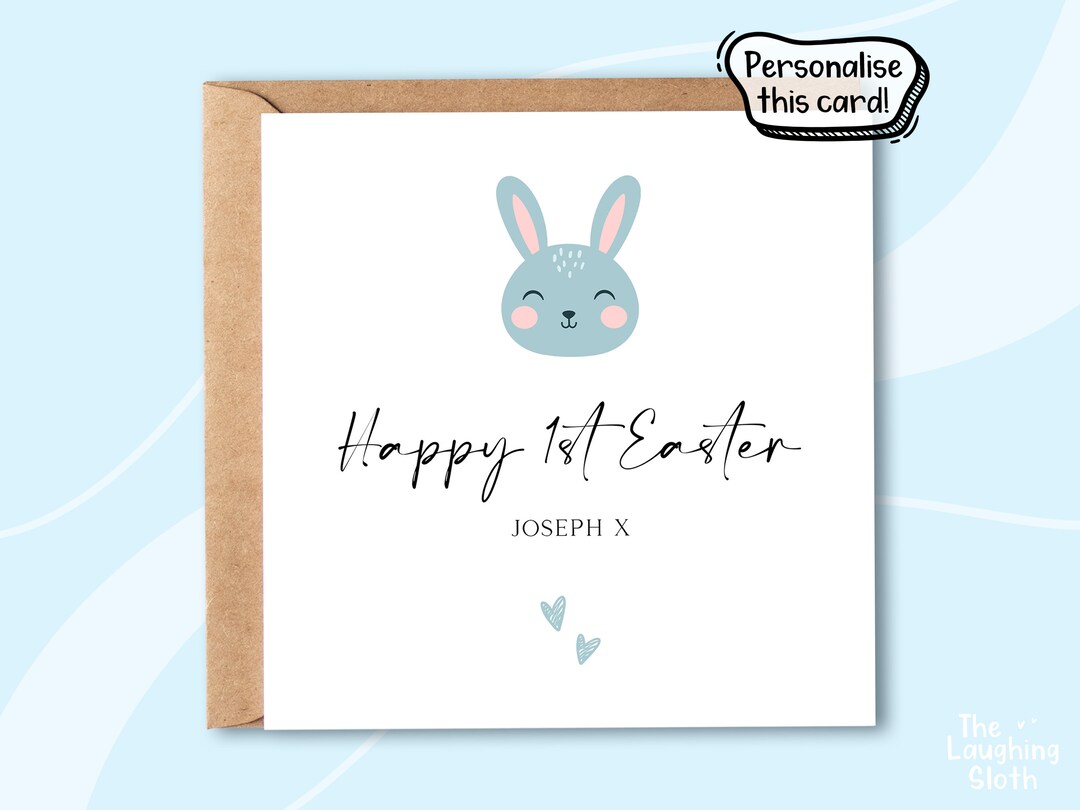 Personalised Boys First Easter Card, Personalised Easter Card, Baby Boy ...
