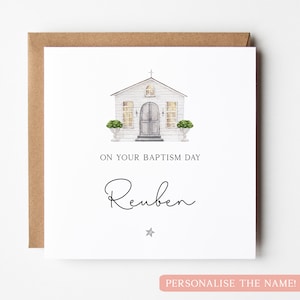 Carte de baptême personnalisée pour garçon, carte de baptême pour petit garçon, carte de baptême pour garçon, cadeau de baptême pour garçon, carte de baptême pour filleul