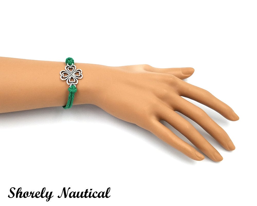 Adjustable Shamrock Rope Braceletshamrock - Etsy
