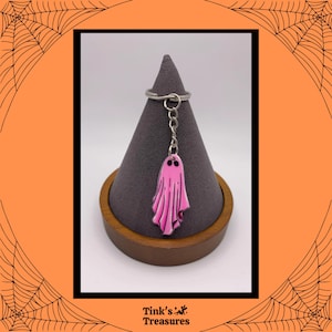 Pink Ghost Keychain