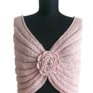 Champagne Wedding Shawl, Powder Bridal Cover Up, Mohair Shawl, Bridal Bolero, Bridesmaid Shawl, Winter Wedding, Bridal Capelet,Fast Shipping