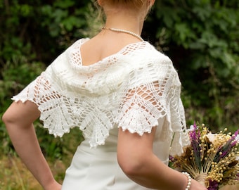 Crochet Bridal Bolero, Wedding Shrug, Bridesmaid Gift, Winter Wedding Shawl, Wedding Cover Up,  Bridal Accessories, Wedding Wrap, For Her