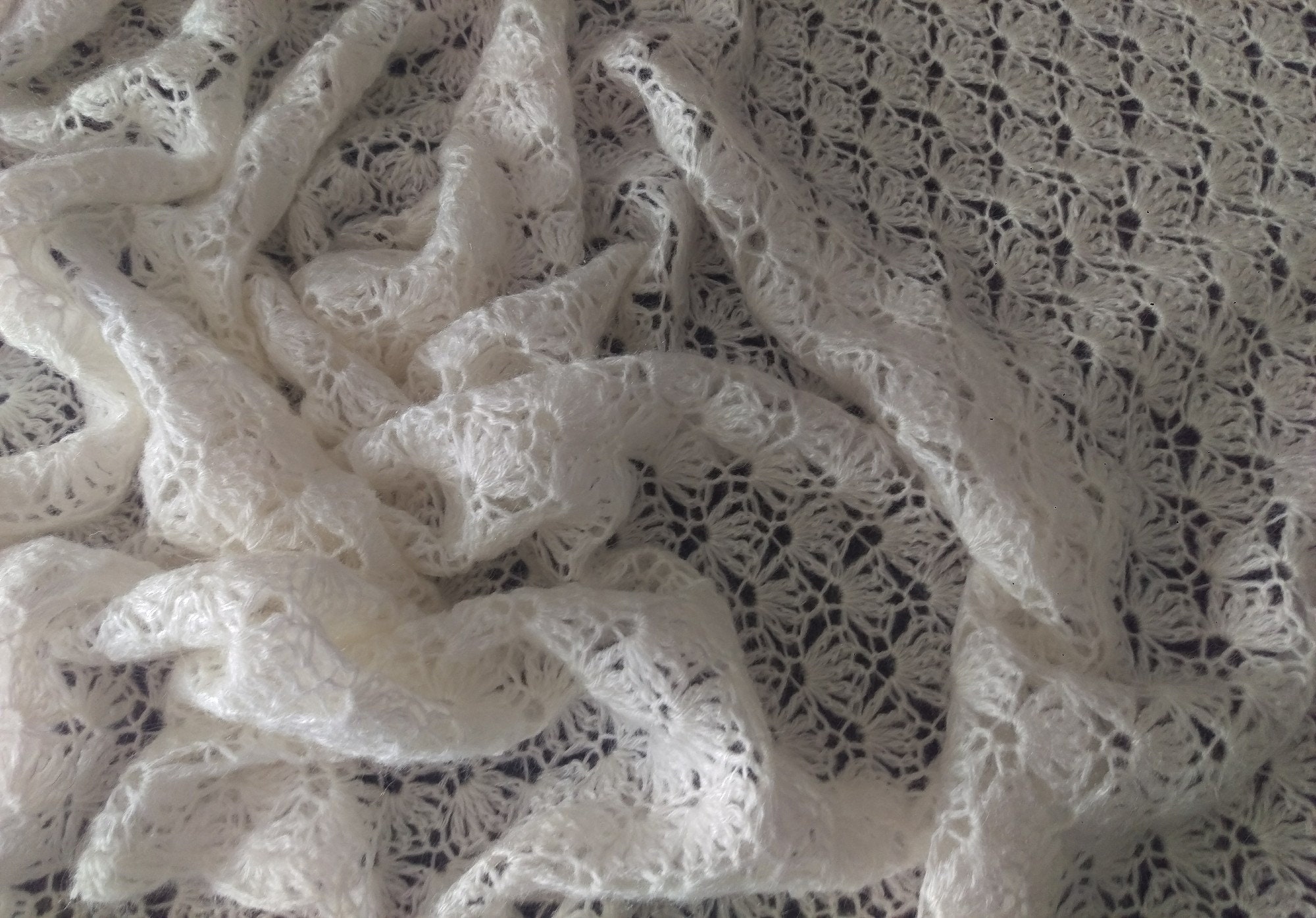 Crochet Bridal Wrap Wedding Crochet Shawl White Rectangle - Etsy