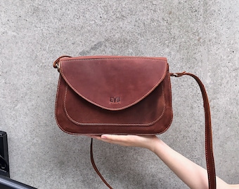 Sac à bandoulière en cuir fabriqué à la main / Petit sac pour femme / Sac à main en cuir / Porte-monnaie en cuir fabriqué à la main / Sac à main numéro 3