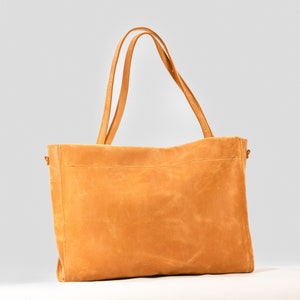 Leather Shopper oversized XXL Tote Bag with adjustable strap / handcrafted from top-grain leather zdjęcie 6