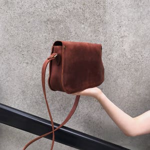 Handcrafted Leather shoulder bag / Small women's bag / Leather Handbag / Handcrafted leather purse / Handbag Number 3 image 5