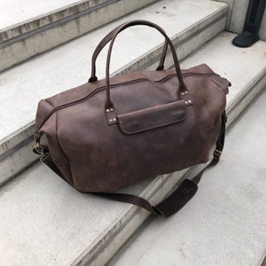 Leather Weekend bag / Overnight bag / Voyager / Brown leather travel bag