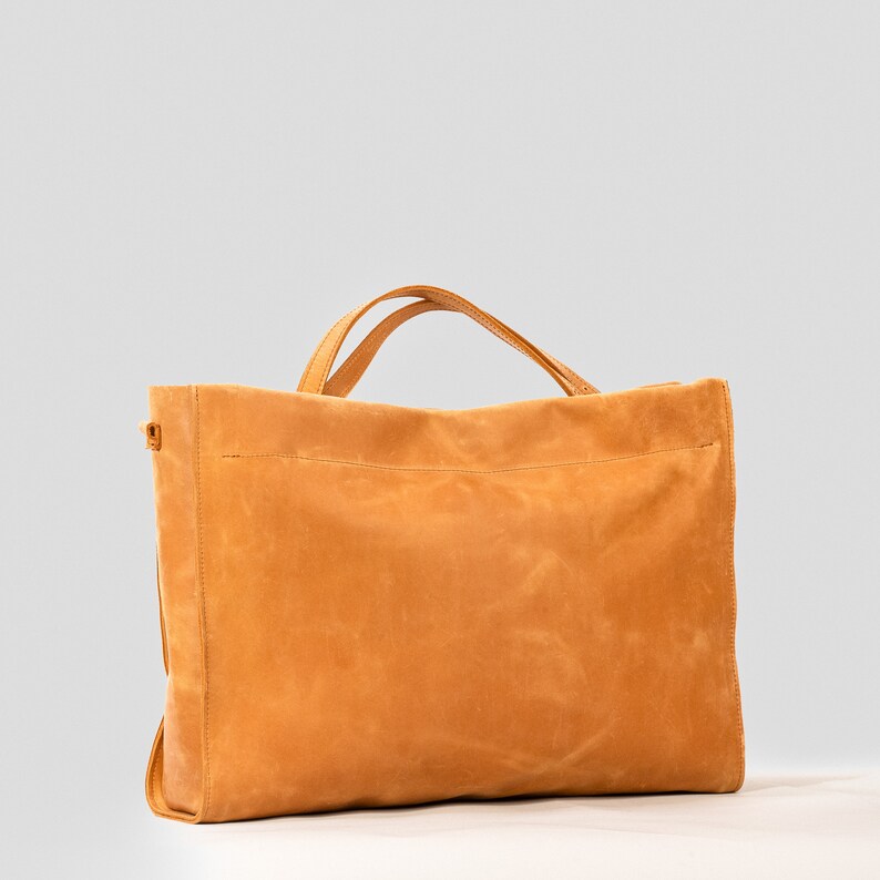 Leather Shopper oversized XXL Tote Bag with adjustable strap / handcrafted from top-grain leather zdjęcie 7