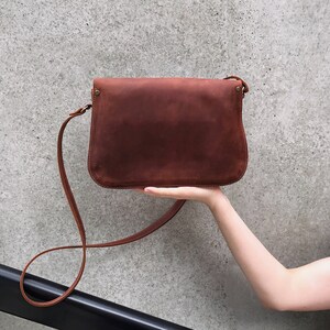Handcrafted Leather shoulder bag / Small women's bag / Leather Handbag / Handcrafted leather purse / Handbag Number 3 image 4