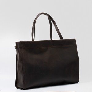 Leather Shopper oversized XXL Tote Bag with adjustable strap / handcrafted from top-grain leather zdjęcie 2