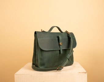 Bolso de hombro de piel hecho a mano / Bolso pequeño de mujer / Bolso de mano de piel