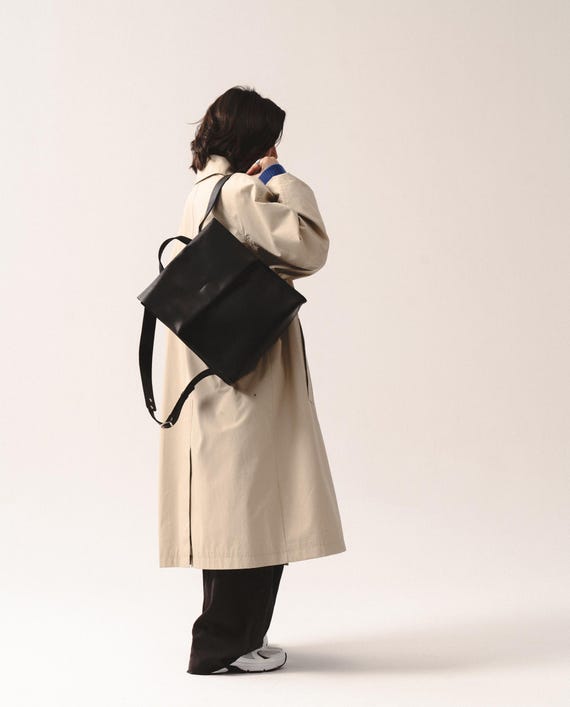 Leather Laptop 13/14 inch Backpack with Padded compartment,  water-Repellent Lining and secure German made Fidlock Magnetic Closure