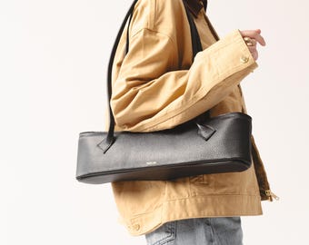 Leather Shoulder Bag from Italian leather, handcrafted in EU, Poland, 5 color options | Teckelete