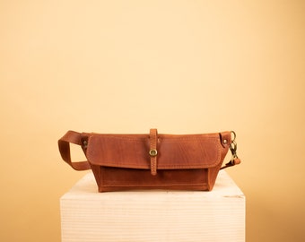 Leather fanny pack bag / Small  bag / Leather bum bag /