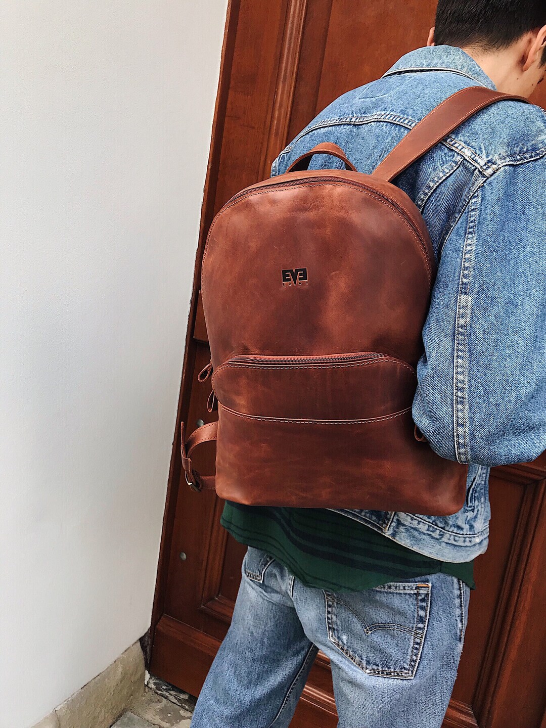 no37851 Creed クリード 本革 レザー リュックサック デイパック