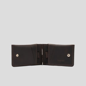 Cartera de cuero con clip para billetes / Cuero de grano superior de primera calidad / Elaborada por expertos en la UE