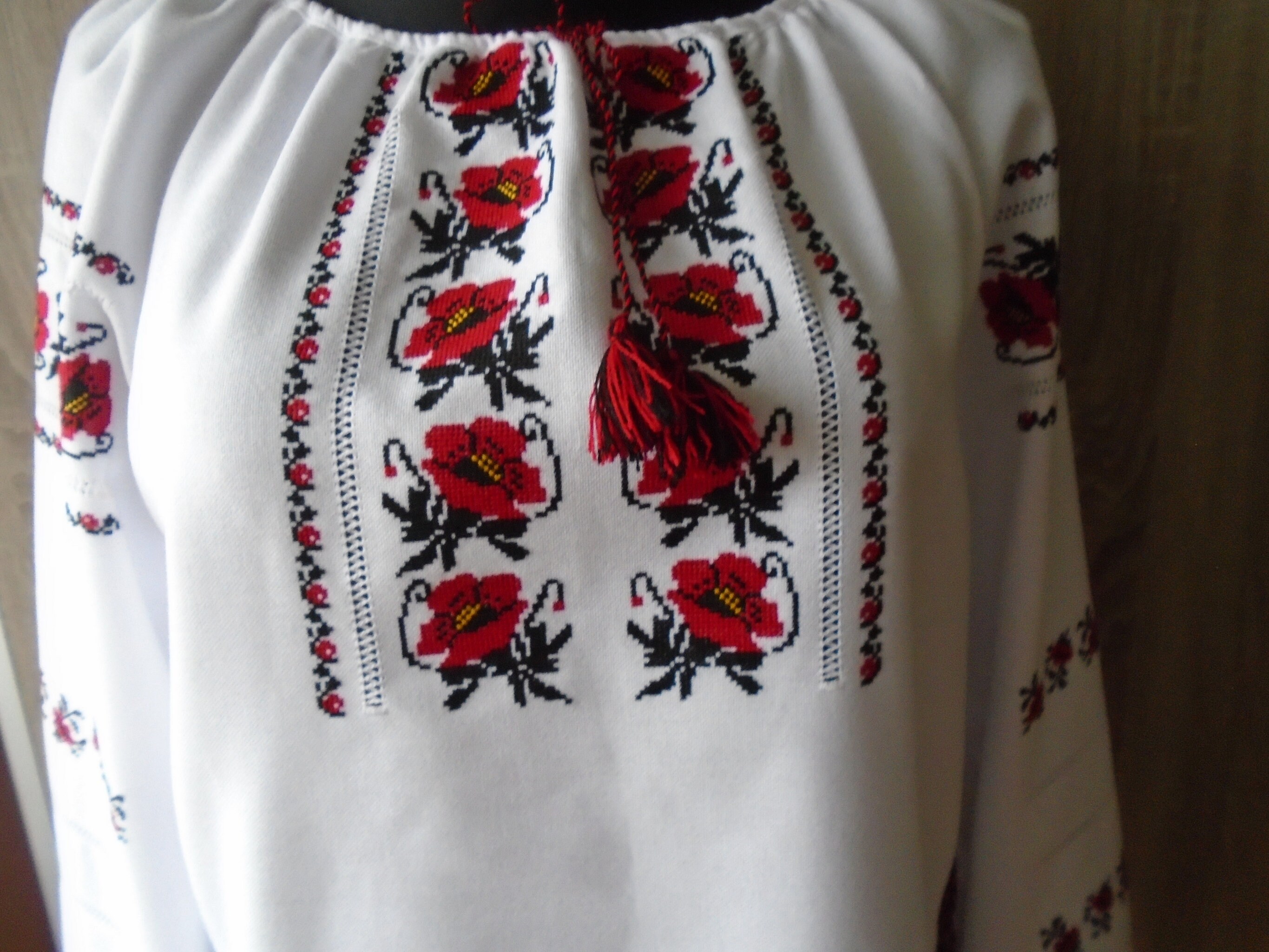 Ukrainian Hand Embroidered Women's Blouse Size SМ Etsy