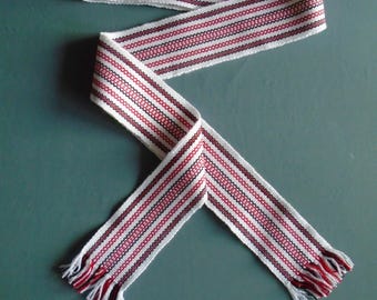 Traditional Ukrainian hand woven belt, Krayka, Long - 88.6"