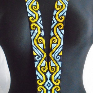 Ukrainian Handmade Jewelry Beaded Necklace, Gerdan, Ukraine, vyshyvanka