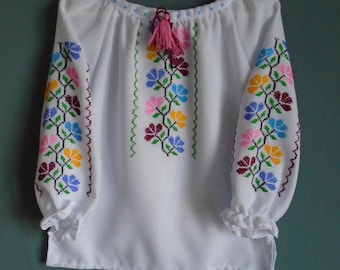 Ukrainian Hand Embroidered Women's Blouse, for a girl of 2-3 years old, Ukraine, vyshyvanka