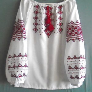 Ukrainian Hand Embroidered Women's Blouse, for a girl of 7-8 years old, Ukraine, vyshyvanka