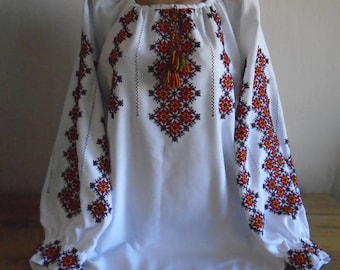 Ukrainian Embroidered Women's Blouse, Size XL, Ukraine, vyshyvanka