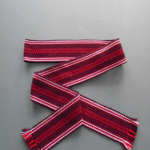 Handwoven Purple and Red Geometric Women\'s Belt Very Peri Hand Woven Belt, 2 main image 4