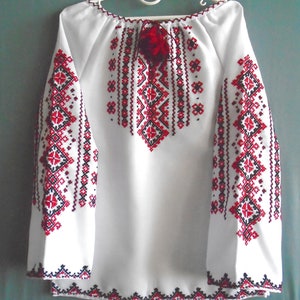 Ukrainian Hand Embroidered Women's Blouse, for a girl of 7-8 years old, Ukraine, vyshyvanka