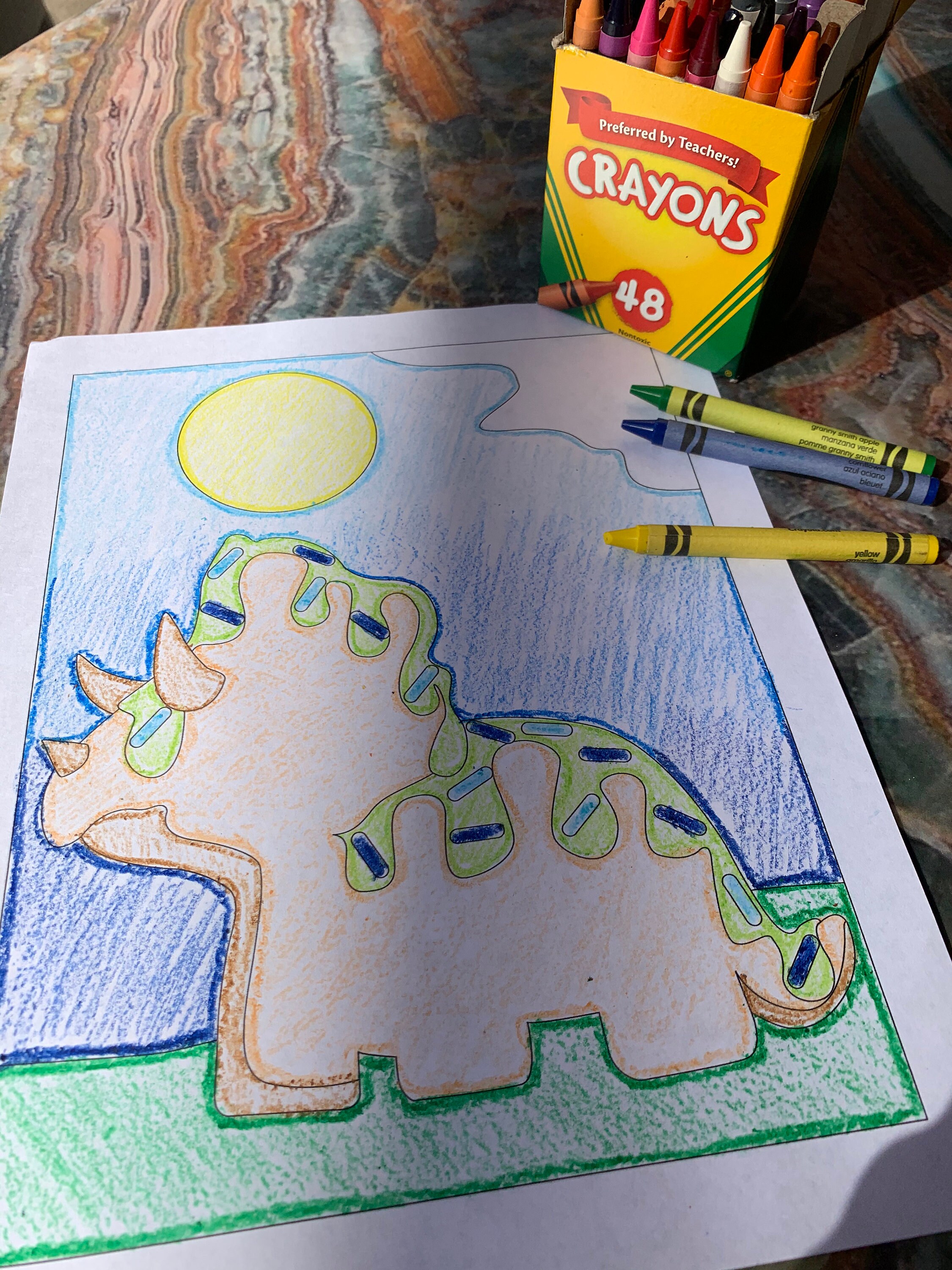 Donut Dinosaur Coloring Pages | Etsy