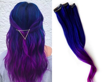 Sunset Ombre Hair Rainbow Hair Extensions Tie Dyed Hair Etsy