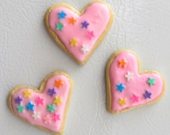 Pink Sprinkle Sugar Cookie Magnets | Cute Fridge Magnets, Kawaii Sweet Aesthetic