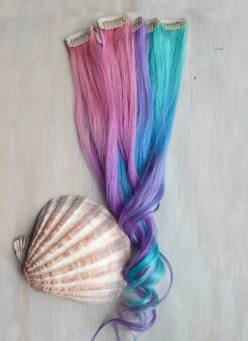 Mermaid Ombre Hair Extensions Cotton Candy Ombre Hair Hair ...