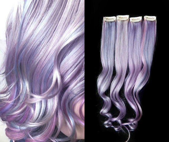 Moonstone Silver Lavender Ombre Extensions Human Hair Etsy