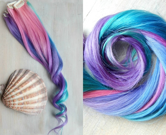 Mermaid Ombre Hair Extensions Cotton Candy Ombre Hair Hair Etsy