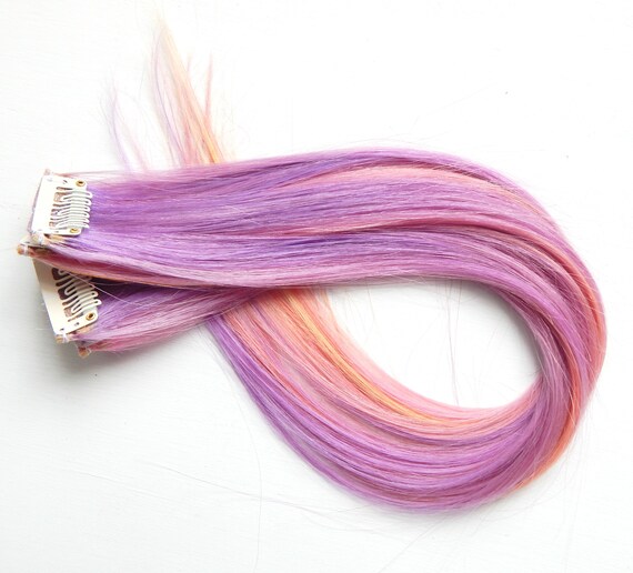 Pastel Hair Extensions Pink Ombre Hair Sunset Hair Etsy