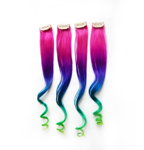 Rainbow Ombre Hair Extensions