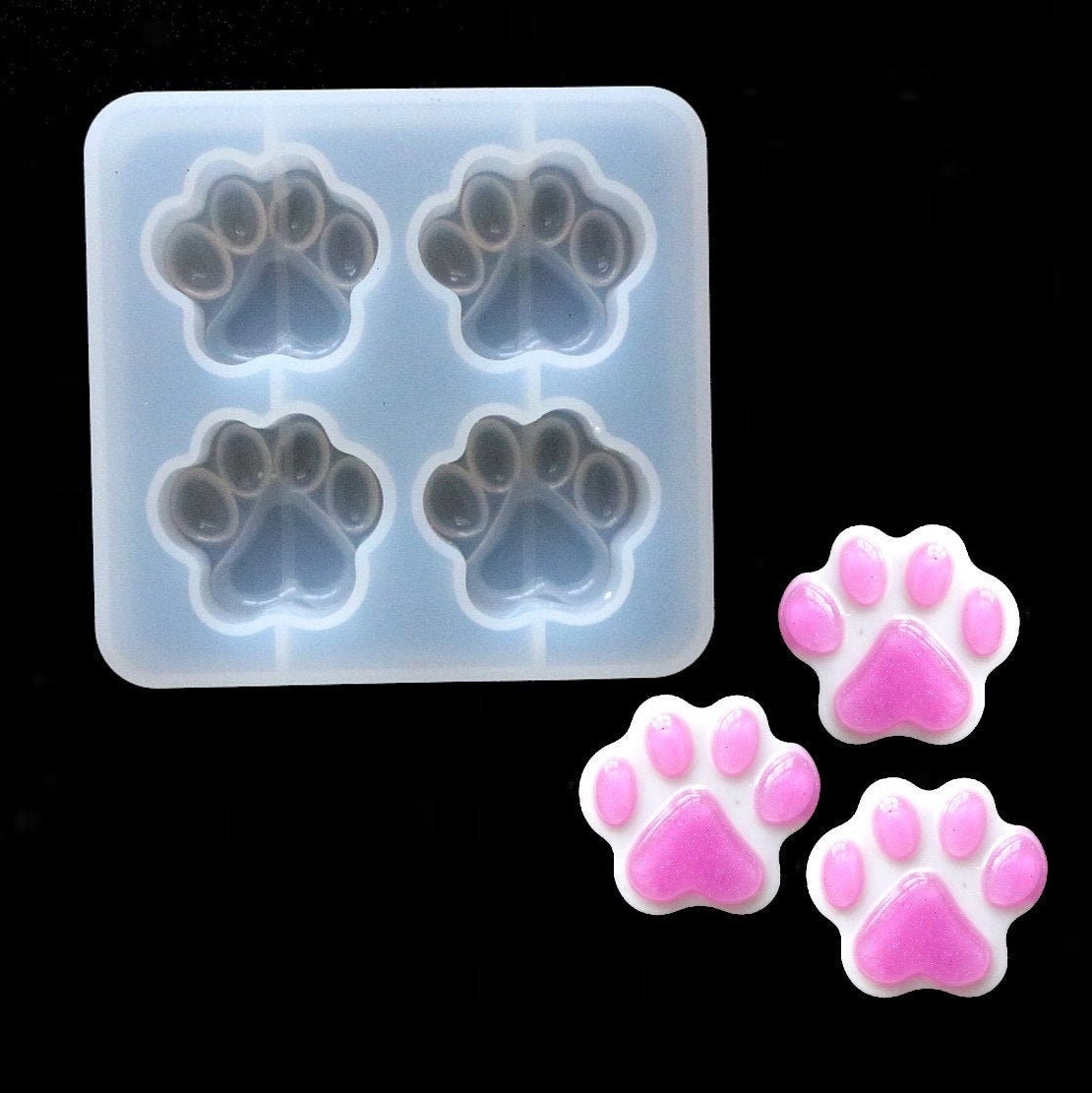 Dog Paw Print Mold Paw Resin Mold Kawaii Resin Mold Epoxy Etsy UK