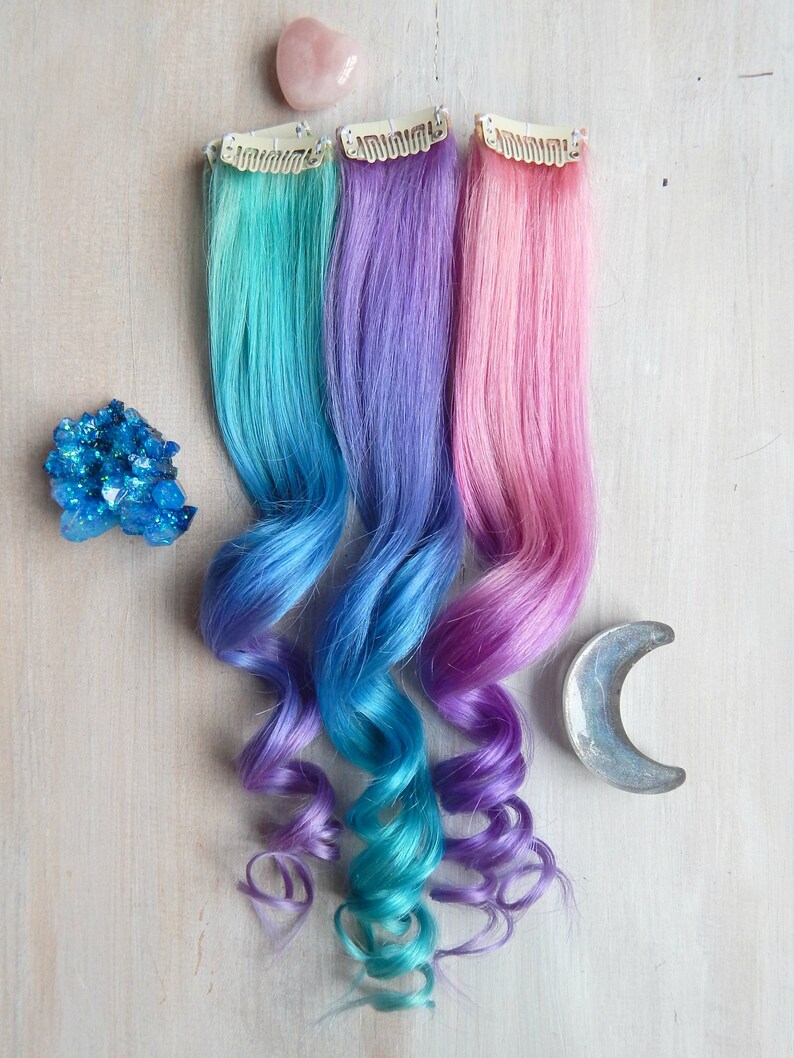Mermaid Ombre Hair Extensions Cotton Candy Ombre Hair Hair Etsy