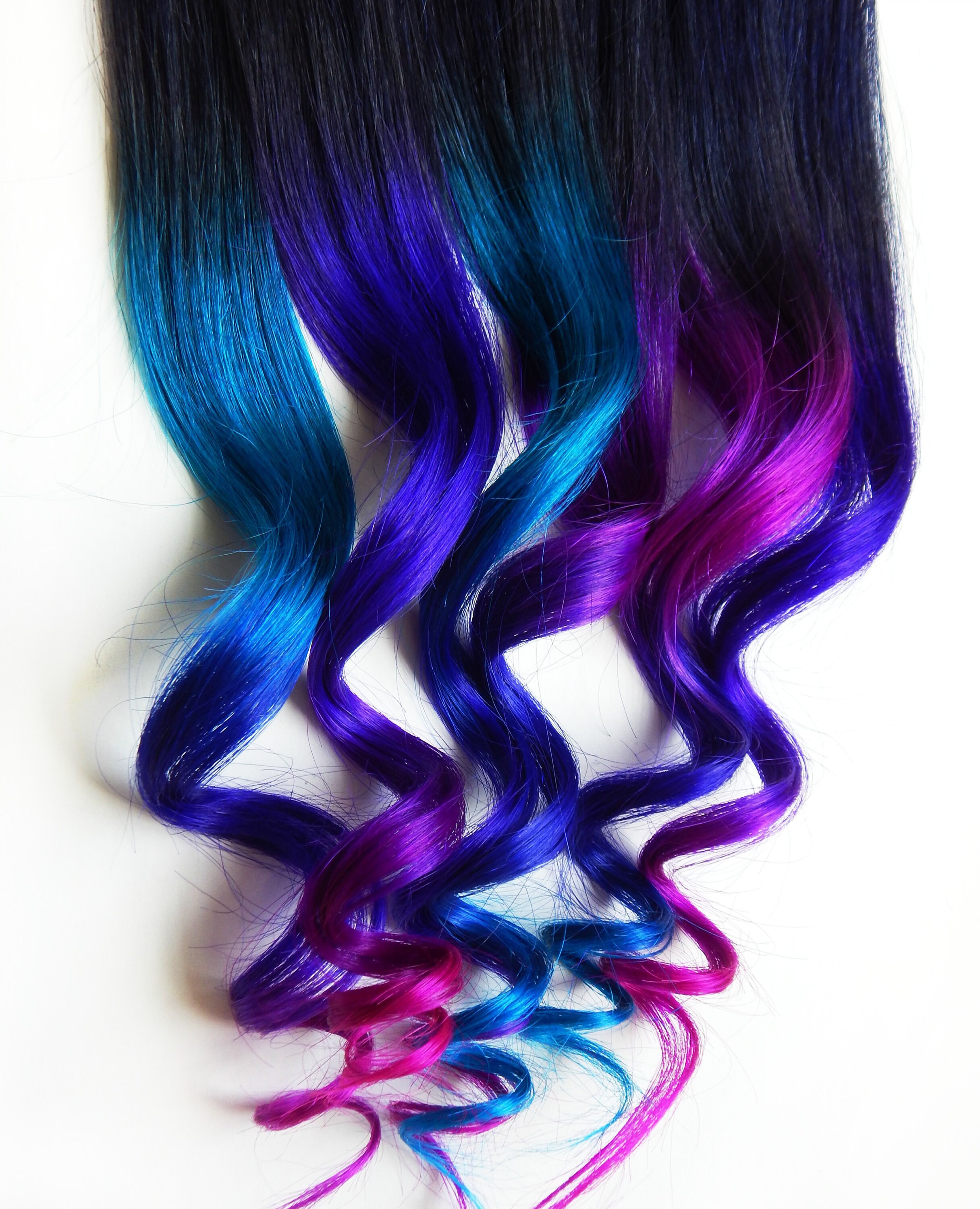 Mermaid Hair Extensions, Galaxy Hair, Purple Ombre Hair  display picture 3