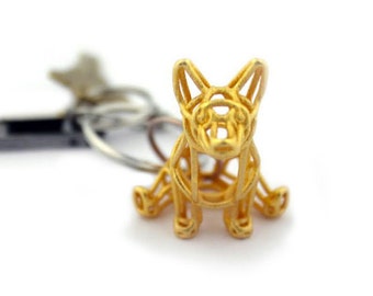 Corgi Wireframe Keychain