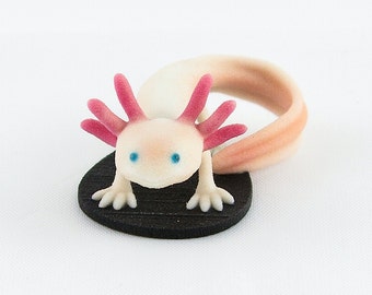 Tiny Axolotl Sculpture Figurine