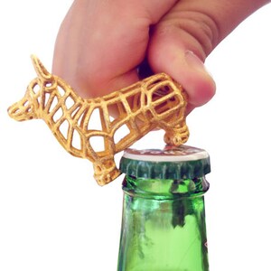 Corgi Wireframe Bottle Opener Keychain image 1