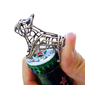 French Bulldog Wireframe Keychain Bottle Opener