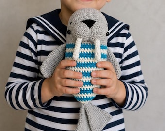 Crochet Walrus Amigurumi: Soft Handmade Stuffed Animal