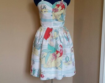 The little mermaid dress. Ariel dress. Ariel disneybound. Mermaid disneybound. Mermaid dress. Ariel womens dress. Adult dress. Twirl dress
