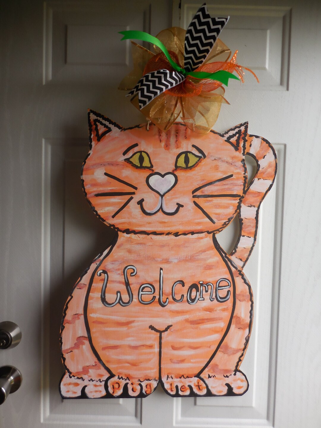 Cat Door Hanger Door Hanger Door Decor Cat Door Decor Cat Etsy