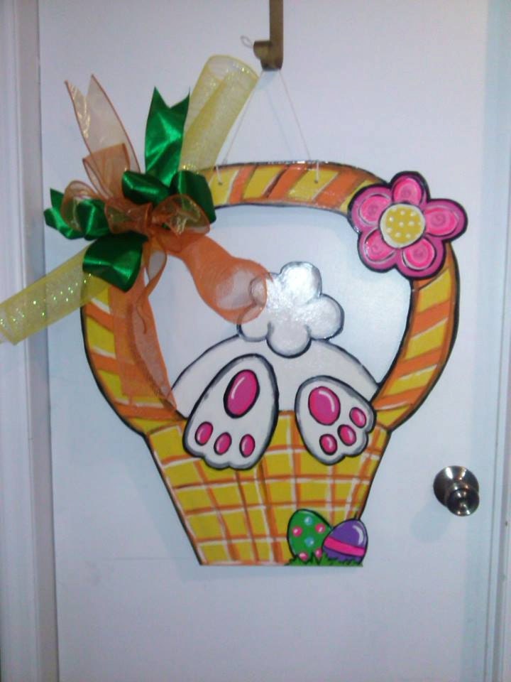 Easter Basket Door Hanger Etsy