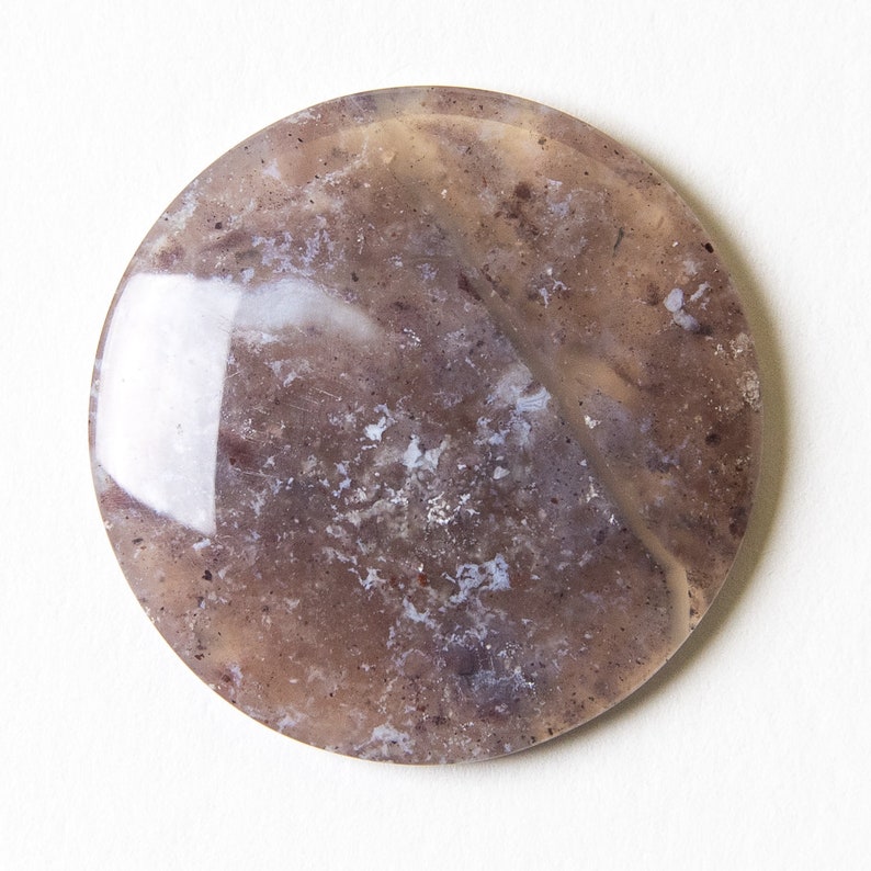 Round Cabochon Moss Agate Cabochon Natural Gemstone Cabochon Round Moss Agate Stone Stone Cabochon 35 x 35 x 5 mm