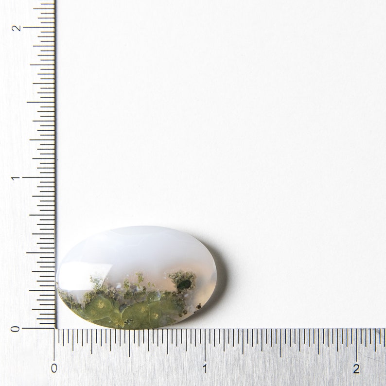 Moss Agate Cabochon Oval Cabochon Stone Cabochon Natural Gemstone Cabochon Moss Agate Stone Oval Agate 26 x 17 x 6 mm