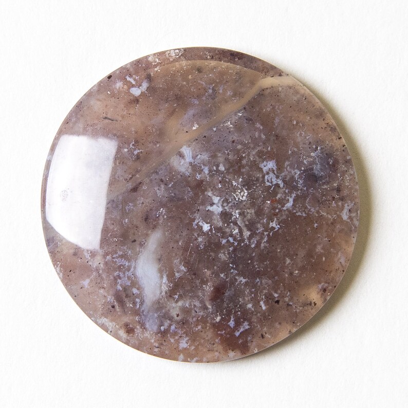 Round Cabochon Moss Agate Cabochon Natural Gemstone Cabochon Round Moss Agate Stone Stone Cabochon 35 x 35 x 5 mm